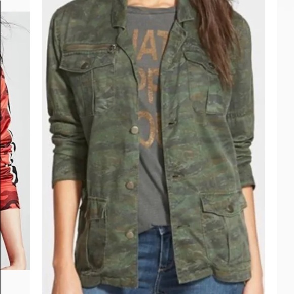 Pam & Gela women's Camo Shirt Jacket NWT SZ S - Picture 2 of 8